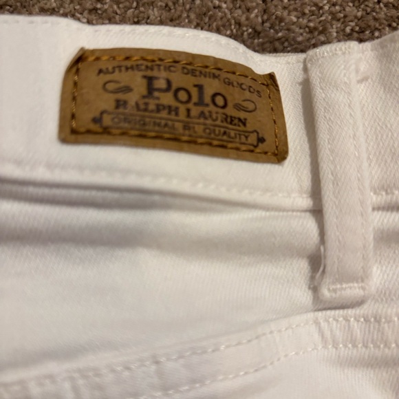 DIVORCE SALE—Polo by Ralph Lauren White ankle Jeans with Embroidery - Picture 5 of 11